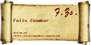 Felix Zsombor névjegykártya